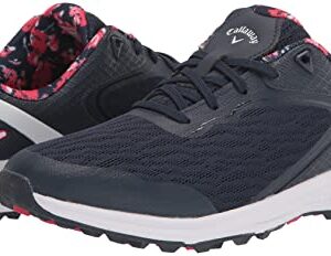 Callaway Women's Coronado v2 SL Golf Shoe, Blue/White/Red, 8.5