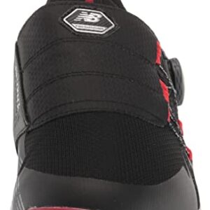 New Balance Men's Fresh Foam PaceSL BOA Golf Shoe, Black/Red, 12