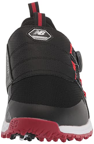 New Balance Men's Fresh Foam PaceSL BOA Golf Shoe, Black/Red, 12