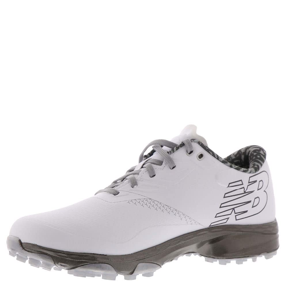 New Balance Men's Fresh Foam X Defender SL Golf Shoe, White/Grey, 10.5 Wide