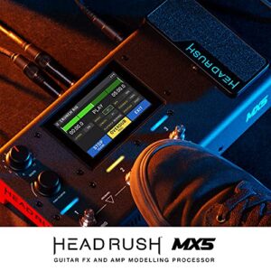 HEADRUSH MX5 - Black - Electric Guitar Multi Effects Pedal with Touch Screen, Expression Pedal, Looper, and Audio Interface