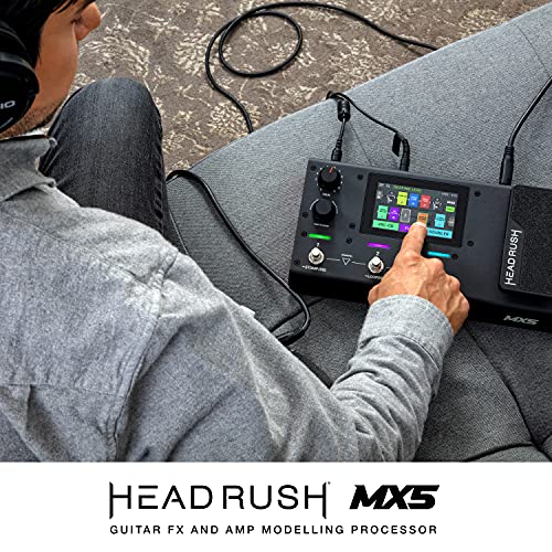 HEADRUSH MX5 - Black - Electric Guitar Multi Effects Pedal with Touch Screen, Expression Pedal, Looper, and Audio Interface