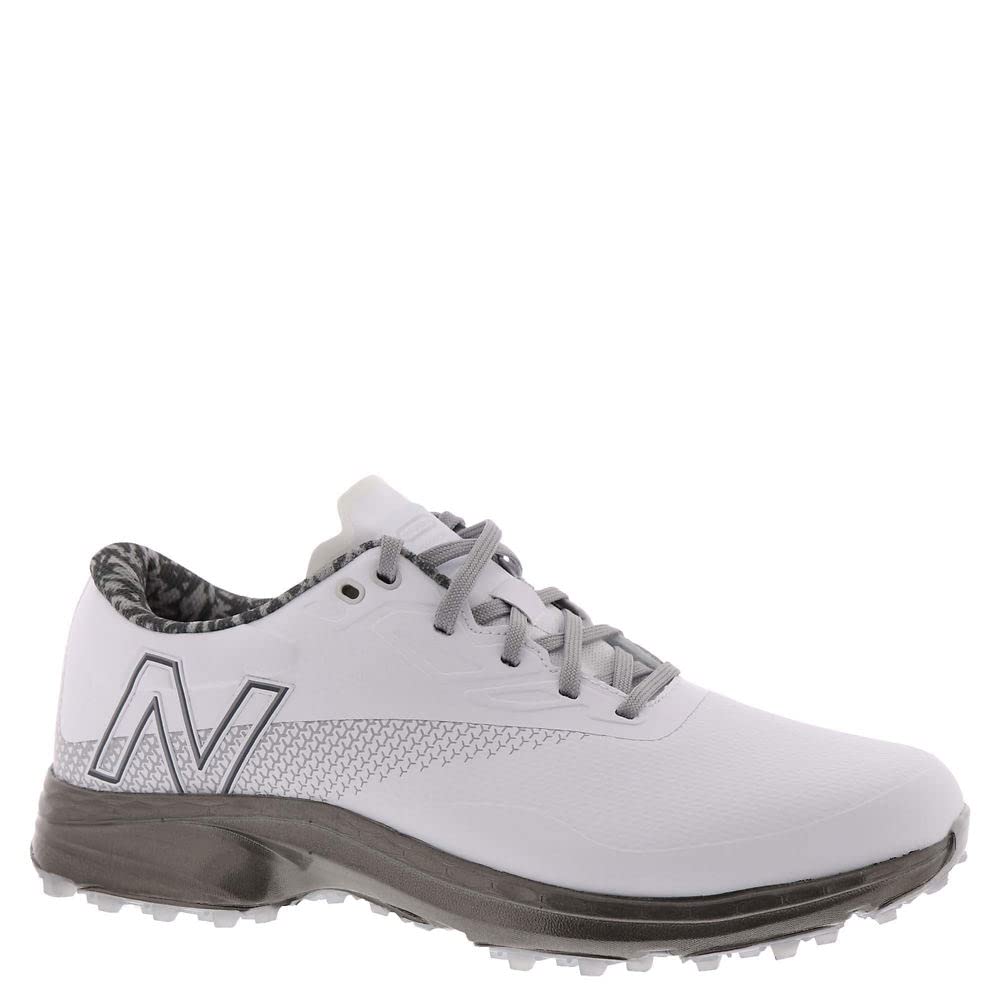 New Balance Men's Fresh Foam X Defender SL Golf Shoe, White/Grey, 10.5 Wide