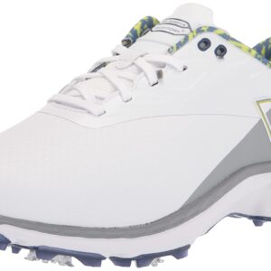 New Balance Men's Fresh Foam X Defender Golf Shoe, White/Grey, 10.5