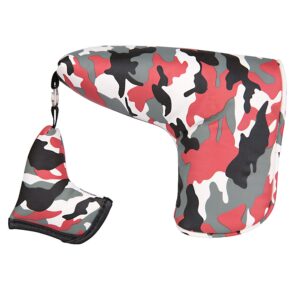 golf builder red camouflage golf club blade putter head cover camou putter cover