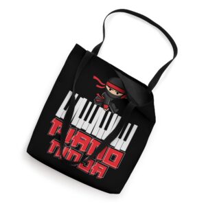 Piano Ninja Pianist Keyboard Player Musician Funny Piano Tote Bag