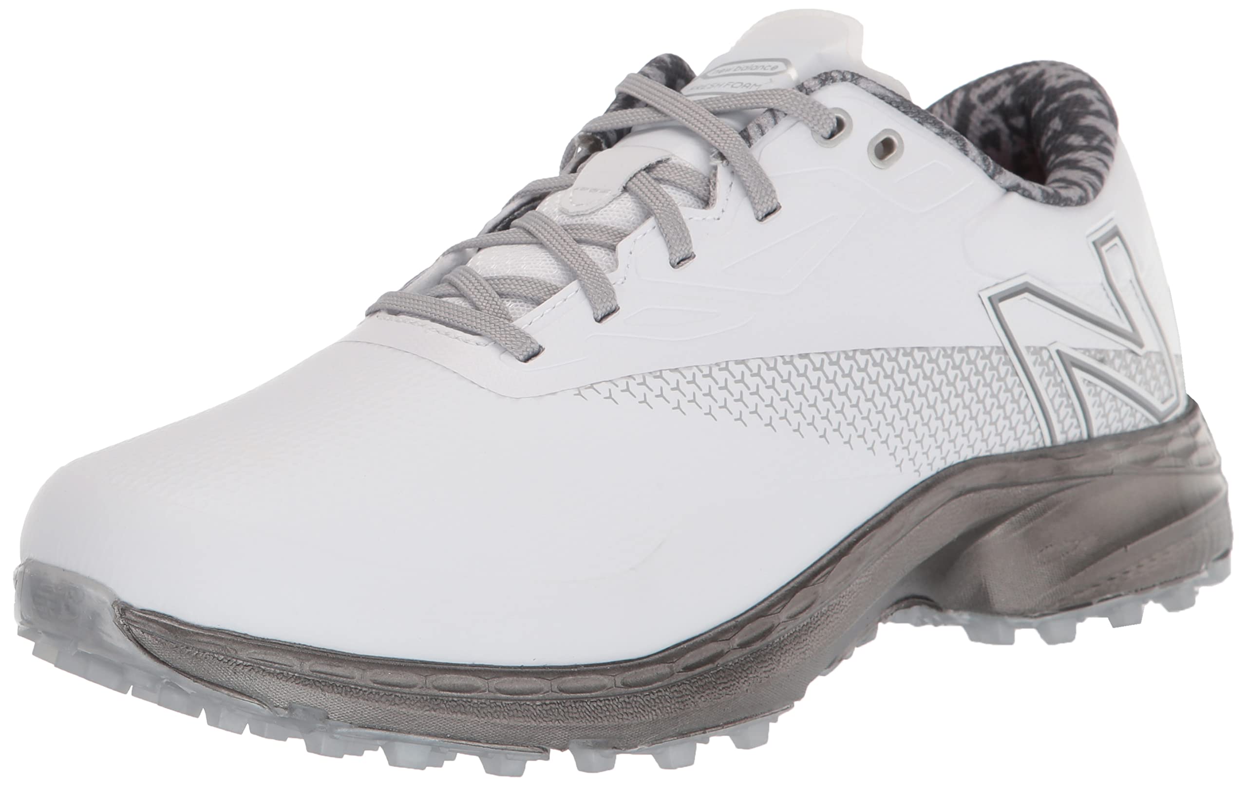 New Balance Men's Fresh Foam X Defender SL Golf Shoe, White/Grey, 10.5 Wide