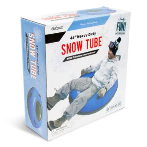 GoSports 44 in Heavy-Duty Winter Snow Tube with Premium Canvas Cover - Commercial Grade Sled - Choose Your Style