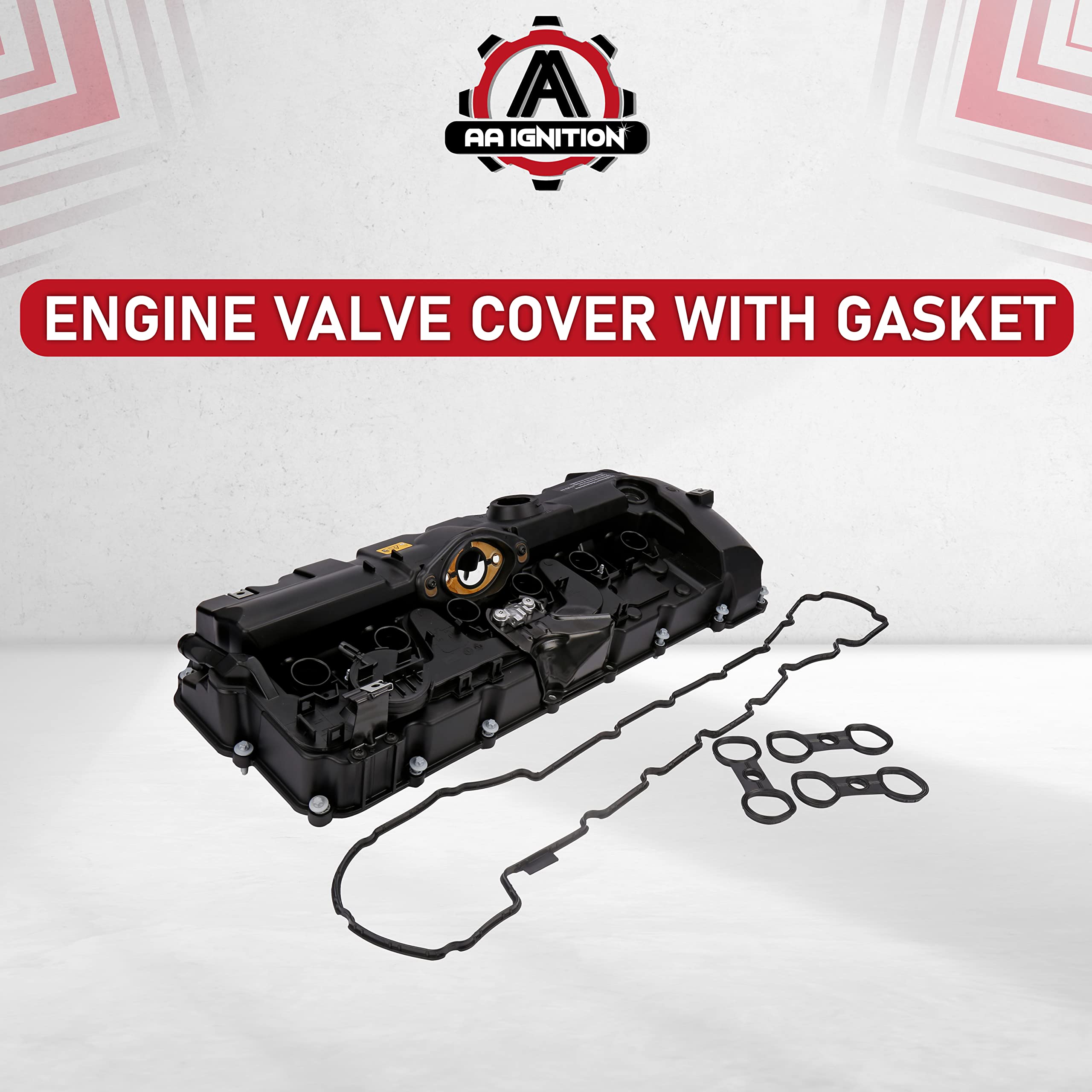 Replacement Engine Valve Cover with Gasket - Compatible with BMW - 2007-2013 - 2.5L, 3.0L - N51 & N52 Engines, 128i, 323i, 328i, 328xi, 525xi, 528i, 528xi, 530i, 530xi, X3, X5, Z4 Replaces 11127552281