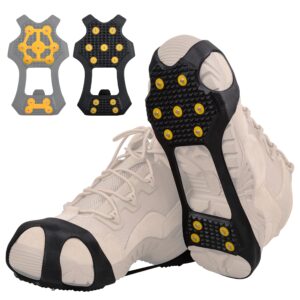 ice snow cleats 11 studs traction cleats walk traction cleats crampons ice snow grippers for walking on snow ice rubber walking cleats traction