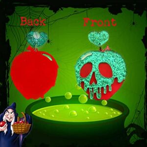 Poison Apple Snow White Witches Earrings for Women. Cute Halloween Cosplay Earrings for Women, Teens, College Students and Adults.