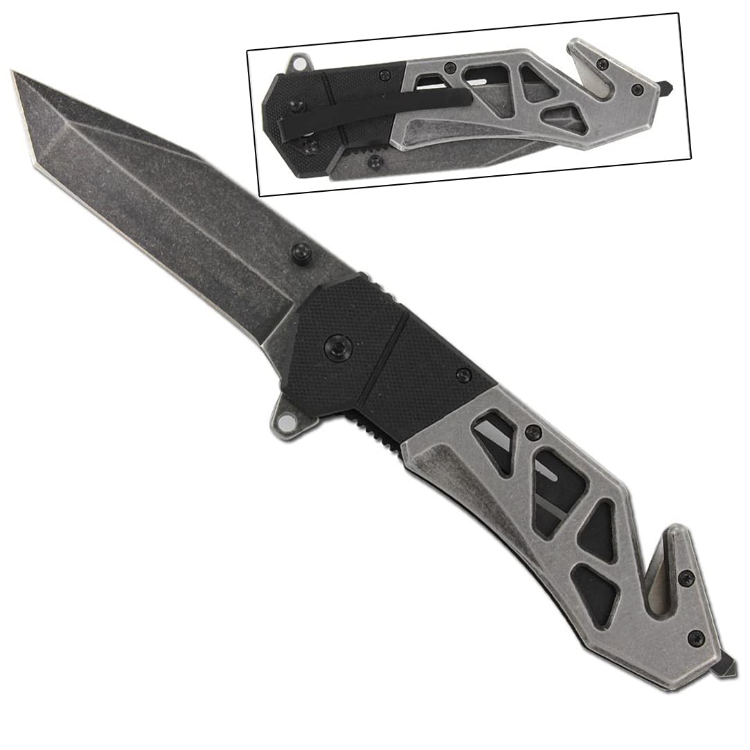 Death Siege Hunting Emergency Tanto Open Folding Pocket Knife Outdoor Survival Hunting Knife for Camping by Survival Steel