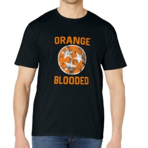 Tennessee Fan Orange Blooded Vol Sports Fan State Flag TN T-Shirt