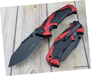 8.5 inch open folding pocket knife with clip outdoor survival hunting knife for camping by survival steel