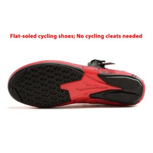 Santic Mens Lockless Cycling Shoes Lock-Free Road Bike Shoes Cycling Sneakers Cleats not Compatible Indoor and Outdoor Bicycle Shoes Red