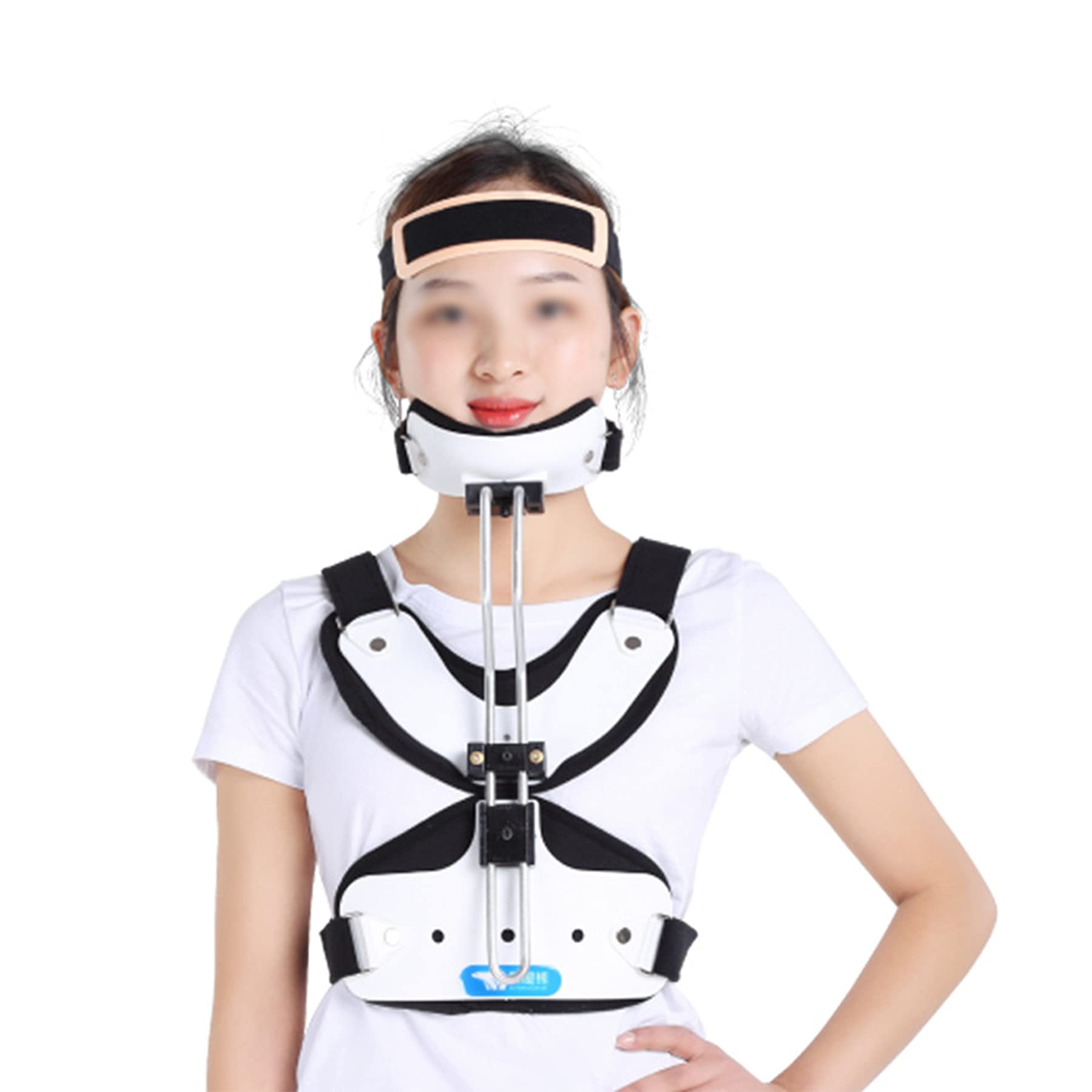 Adjustable Neck Support Orthosis Adjustable Head Neck Chest Cervical Thoracic Orthosis ​for Neck and Upper Back Injuries Relief Surgery Fixed Rehabilitation Device for Men and Women