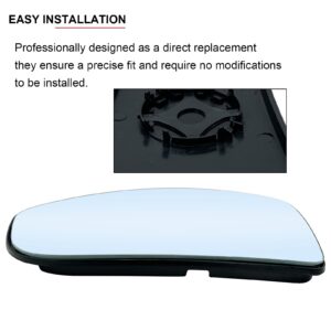 New Driver Side Lower Mirror Glass Replacement for 2015 2016 2017 Ford Transit T150 T250 T350 - Left Pass Convex Lower Mirror Glass with Rear Holder, Replace BK3Z17K707A