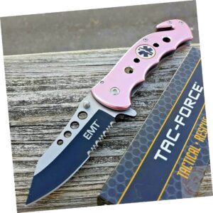 linerlock stainless steel open folding pocket knife 3.25" blade aluminum handle outdoor survival hunting knife for camping by survival steel