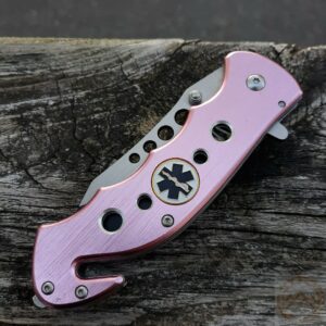 Linerlock Stainless Steel Open Folding Pocket Knife 3.25" Blade Aluminum Handle Outdoor Survival Hunting Knife for Camping by Survival Steel