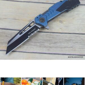 Tactical Open Folding Pocket Knife With Clip Outdoor Survival Hunting Knife for Camping by Survival Steel