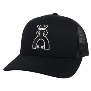 HOOEY Knox Punchy Adjustable Snapback Hat (Black/White)