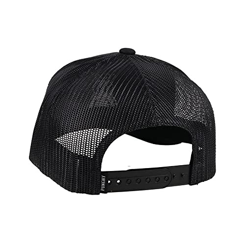 HOOEY Knox Punchy Adjustable Snapback Hat (Black/White)