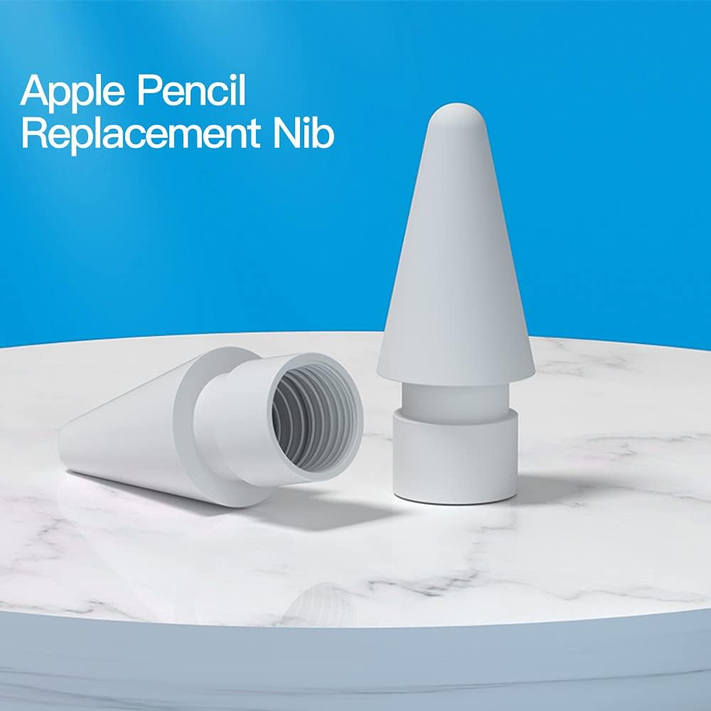 Tips Compatible with Apple Pencil Replacement Nib 1st & 2nd Generation Tips and iPad Pro iPencil (4 Pack)