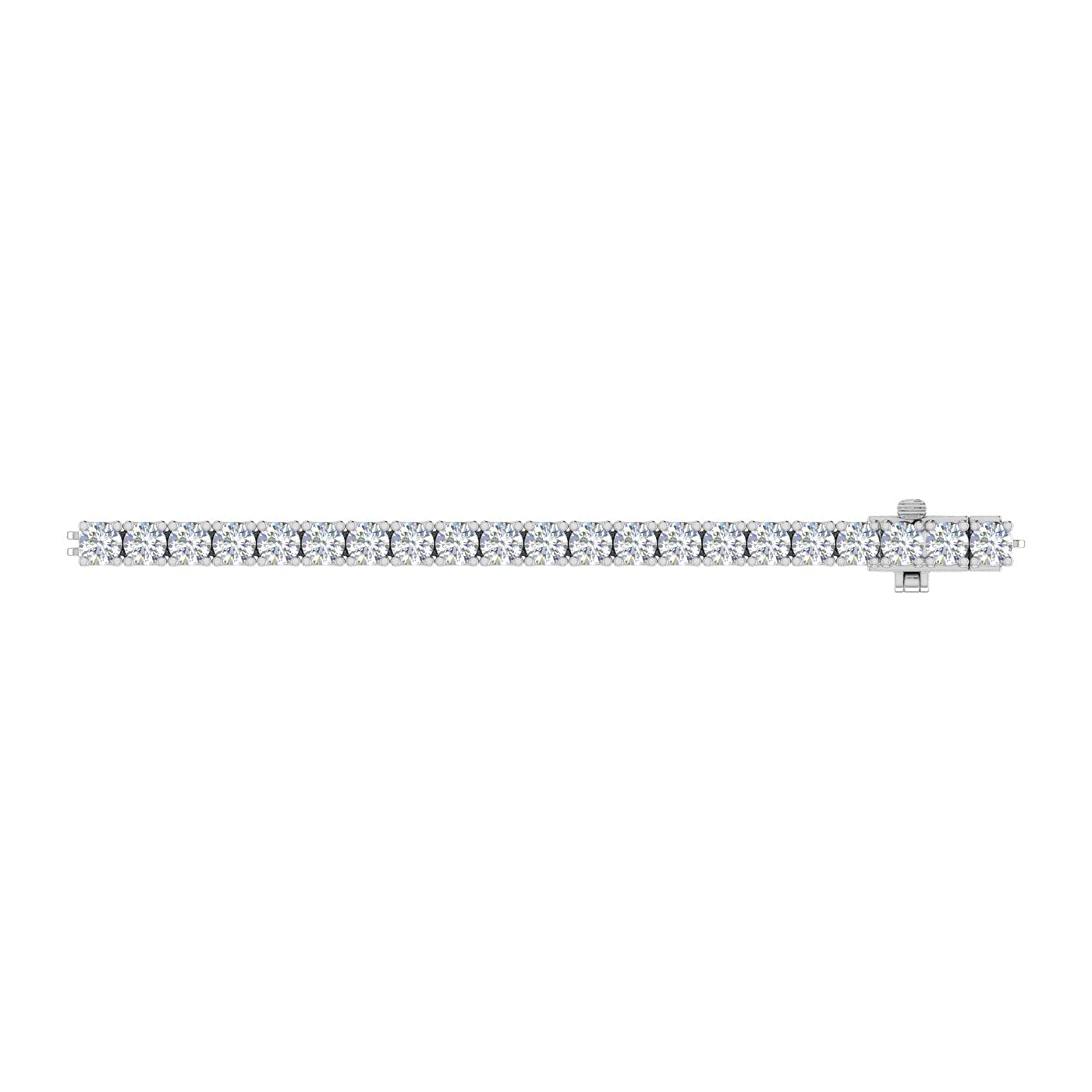 FINEROCK 6 3/4 Carat Diamond Tennis Bracelet in 14K White Gold (6.5 Inch)