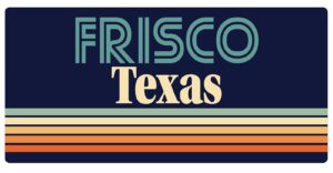 frisco texas 5 x 2.5-inch fridge magnet retro design