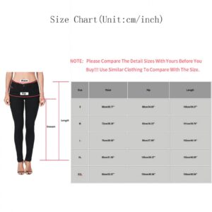 WUAI-Women Stretch Jeggings with Pockets High Wasit Pull-On Stretchy Slim Fit Skinny Jeans Pencil Denim Pants Tights Red