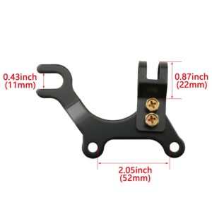 HJGarden Brake Bracket Adapter Black Adjustable MTB Bike Rear Wheel Disc Brake Bracket Mounting Holder Frame Conversion Kit