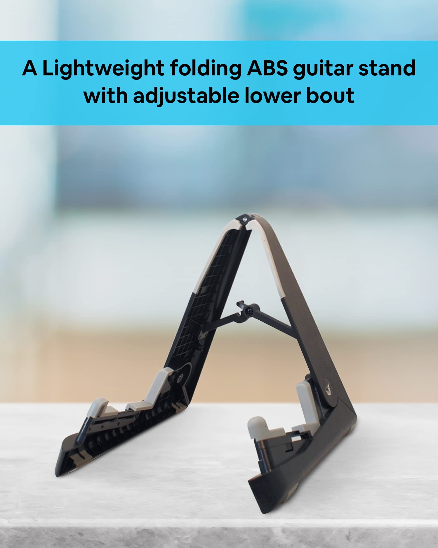 Journey Instruments Collapsible Guitar Stand – JTZJ002 Lightweight Stand for Guitars – Folding ABS Guitar Stand Fitting Any Size Guitars