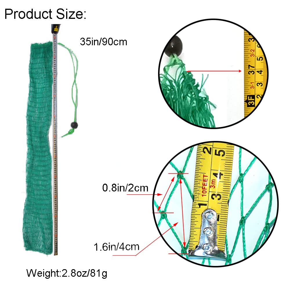 JZTang Fishing Net Bag Foldable Fishing Keep Net Diving Bag 4/5 Inch Mesh 35 Inch Length Fishing Net