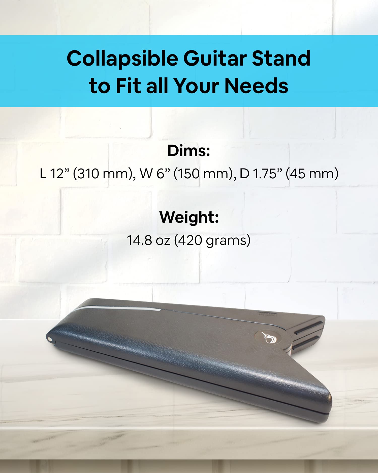 Journey Instruments Collapsible Guitar Stand – JTZJ002 Lightweight Stand for Guitars – Folding ABS Guitar Stand Fitting Any Size Guitars