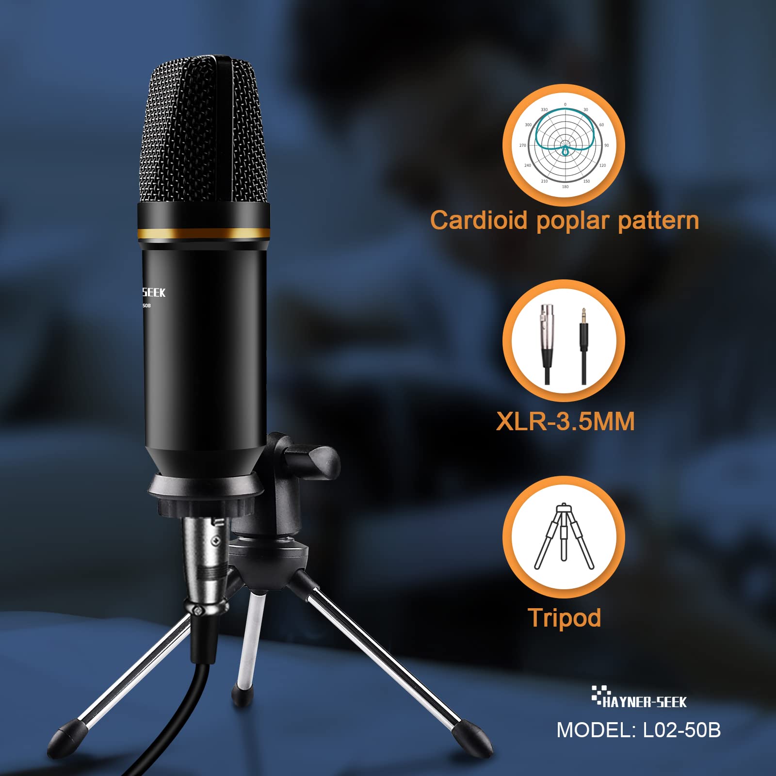 Podcast Equipment Bundle with 2 Studio Condenser Microphone and Headset