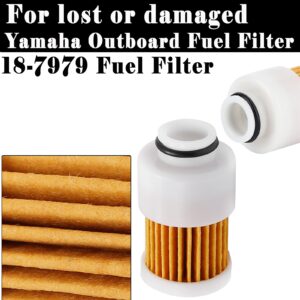 2 Pack 68V-24563-00-00 Fuel Filter Yamaha 50HP 60HP 75HP 90HP 115HP 4 Stroke Outboard Replaces Sierra 18-7979 Mercury 881540 filter 3 Microscopic OE Filtration Rating