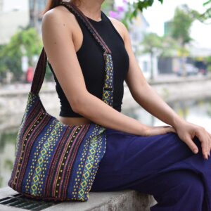 Your Cozy Sling Purse Hippie Bags For Women Crossbody Bag Thai Top Handmade Shoulder Bag with Adjustable Strap Tribe-04