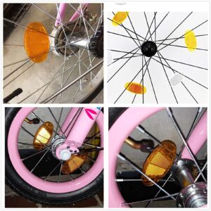 UoYu 8 pcs Oval Reflector Bicycle Spoke Bicycle Wheel Mountain Bike Accessories Signage Decoration Safe Warning Blue