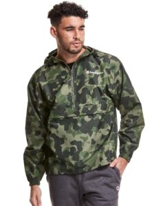 champion mens stadium packable jacket, xxl, camo