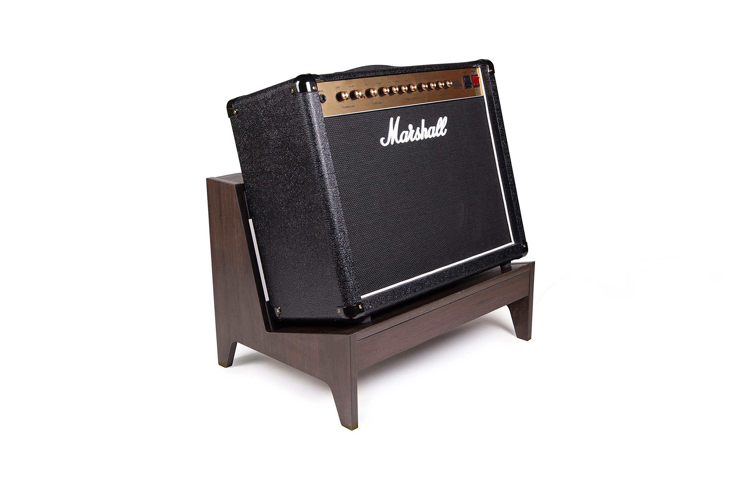 Gator Frameworks Elite Series Large Wooden Combo Guitar Amp Stand in Dark Walnut Finish; (GFW-ELITEGTRAMPLG-BRN)