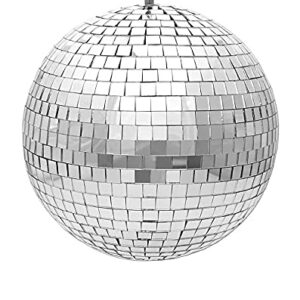 Viet 8 Inch Mirror Disco Ball Great for Stage Lighting Effect or as a Room decor. (Silver)