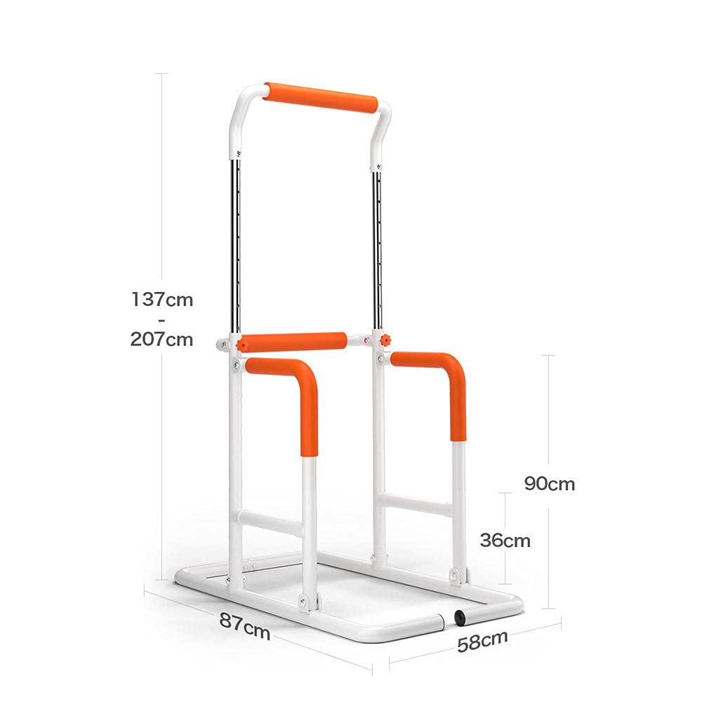 KDFJ Pull Up Station, Power Tower Trainer, Home Gym Indoor Pull Up Bar Horizontal Bars Multifunction Sport Fitness Equipment Workout-White