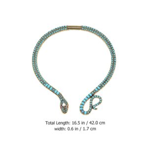 Vintage Snake Necklace Single Layered Turquoise Choker Necklaces Pendant Chain Necklace Summer Beach Accessories Party Favor Gifts 42x1.7cm