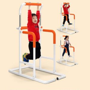 KDFJ Pull Up Station, Power Tower Trainer, Home Gym Indoor Pull Up Bar Horizontal Bars Multifunction Sport Fitness Equipment Workout-White