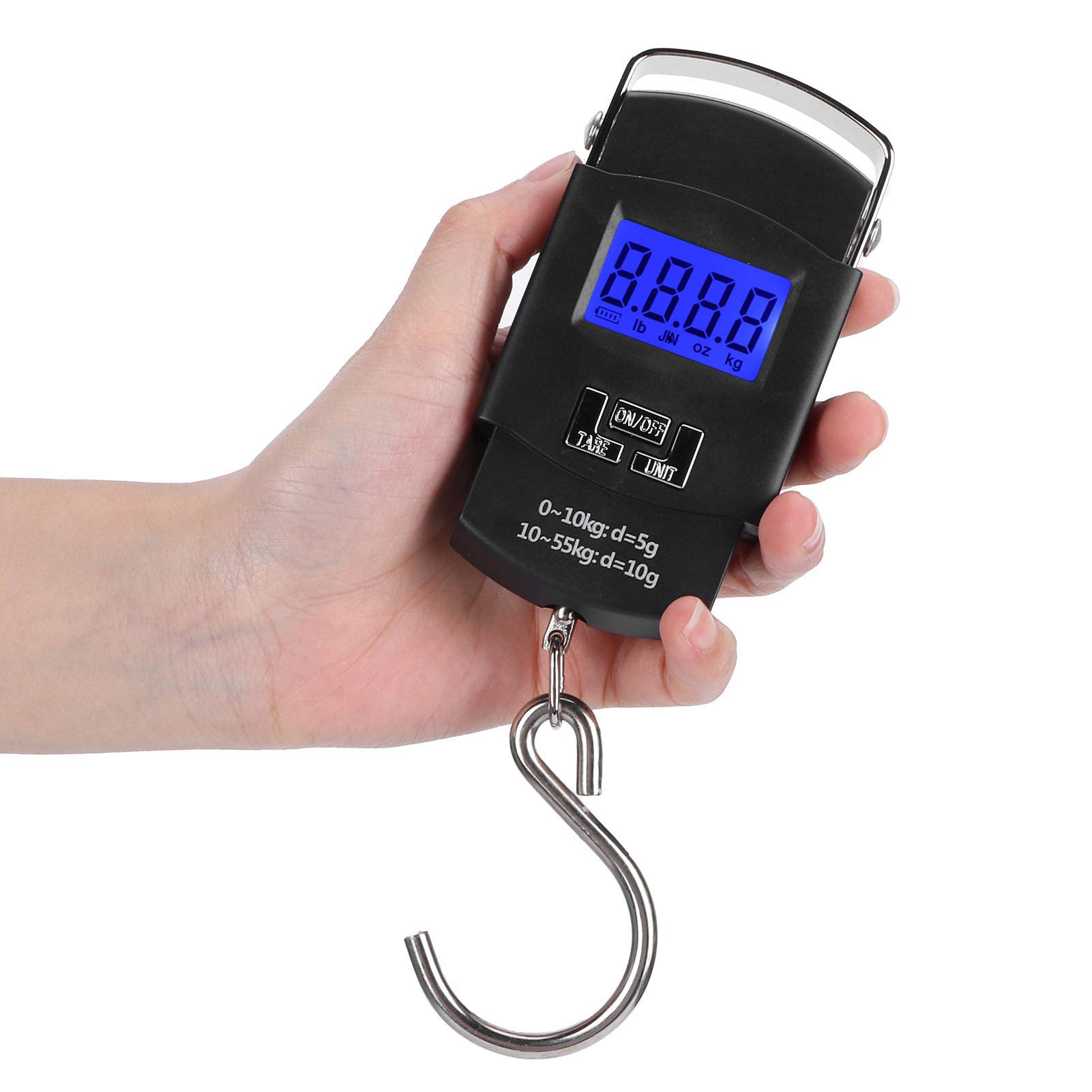 Fdit USB Rechargeable Portable Electronic Scale Portable Fishing Express Scale Electronic Portable Scale 55kg for Fishing Express Luggage