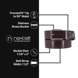 Nexbelt Men's Belt, Rogue CCW Espresso Leather Gun Tactical Ratchet Rich Brown Belt for Concealed Carry