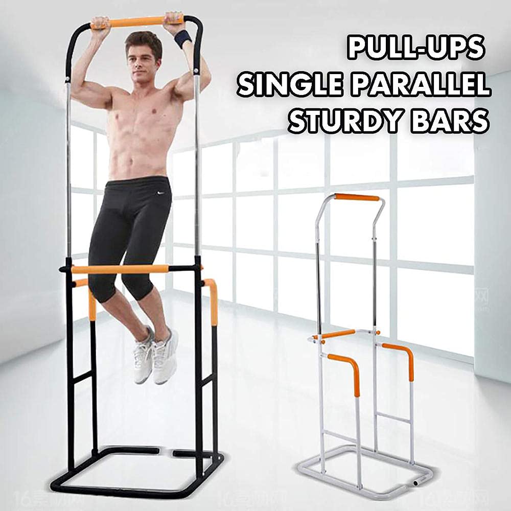 KDFJ Pull Up Station, Power Tower Trainer, Home Gym Indoor Pull Up Bar Horizontal Bars Multifunction Sport Fitness Equipment Workout-White