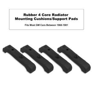 Rubber Radiator Insulator Pads 4 Core Radiator Support Pad Fits for GM Buick Chevy Pontiac Upper and Lower Mounting Cushion Replace 4012-326-682S 4 Packs