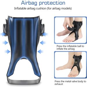 GFBHD Foot Drop orthosis Drop Foot Brace Orthosis Ankle Support Drop Orthosis Rehabilitation Use After Ankle Injury and Fracture (Color : Right Foot, Size : XL)