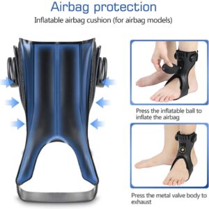 GFBHD Foot Drop orthosis Drop Foot Brace Orthosis Ankle Support Drop Orthosis Rehabilitation Use After Ankle Injury and Fracture (Color : Right Foot, Size : M)